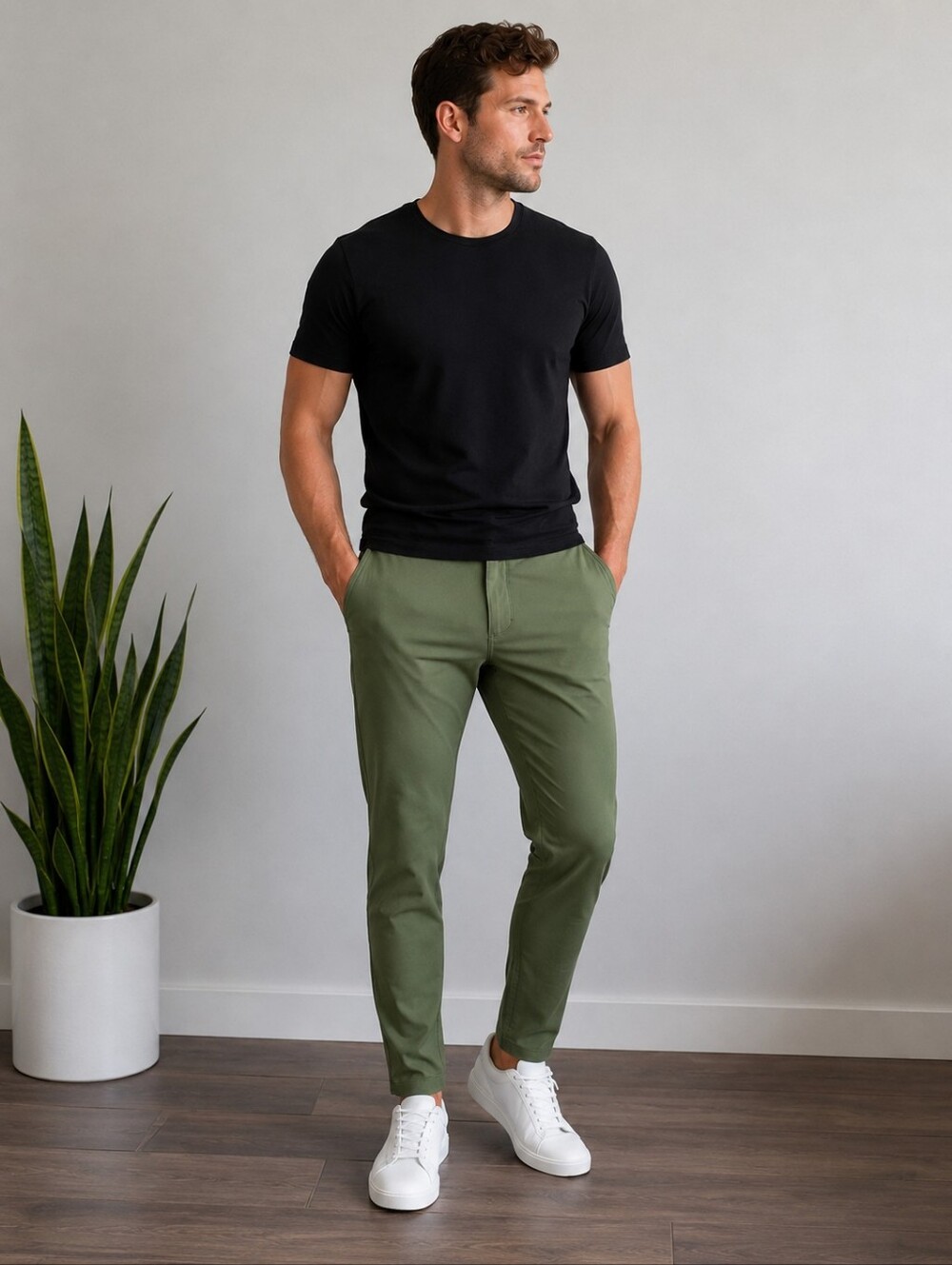 Fabletics The Only Pant Mens 31x30 Green Performance Stretch Casual Golf Pants